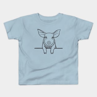 Pig drawing for animal lovers Kids T-Shirt